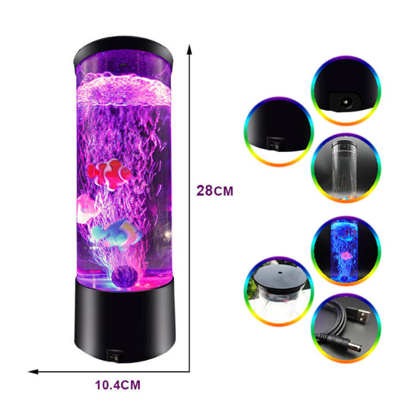 Add some groovy vibes to your home or office with our Lava Lamp Fish Tank. The hypnotic motion of the lava lamp paired with the cool calm of a fish tank creates a totally unique and mesmerizing display.